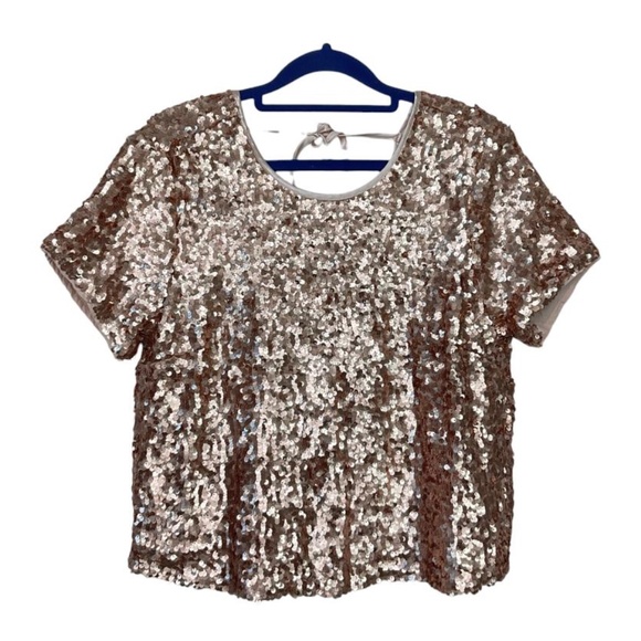 Abercrombie & Fitch Sequin Tie Back Top NWT - Picture 3 of 8